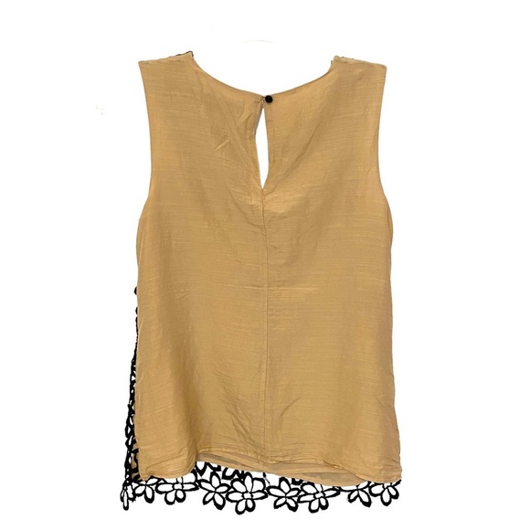 Lela Rose Neiman Marcus for Target Black Crochet Overlay Silk Blend Blouse Sz S - Picture 5 of 9